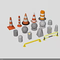Essential Road Traffic Facilities Featuring Traffic Cones Safety Barriers Bollards And Warning Posts