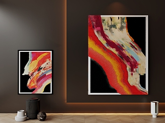 abstract decorative painting 3d model