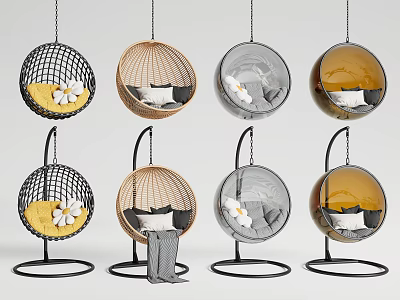 Modern Hanging Chair Rocking Chair Rattan Hanging Chair Swing Chair 3d model