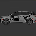 White Stylish SUV With Modern Sleek Body Black Wheels Red Taillights And Reflective Surface