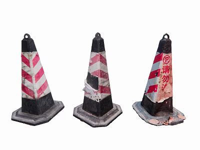 barricade traffic accessories traffic equipment old barricade barricade cone barricade cylinder square cone barricade cylinder cone barricade 3d model