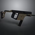 Tactical Modern Weapon With Black And Tan Design Folding Stock And Rail System