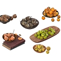 Fruit fruit plate ornaments 3d model