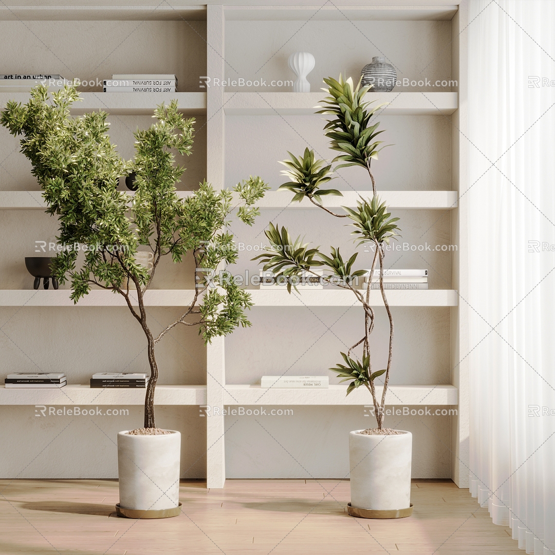 Light Luxury Plant Potted Combination 3d model