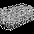 Break Room Setup With Neatly Arranged Glass Jars On Metal Rack