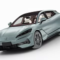 Light Blue Modern Coupe Style Car With Sleek Design And Alloy Wheels