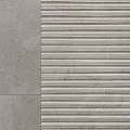 Modern Background Wall Design With Smooth And Striped Gray Concrete Texture 3d model