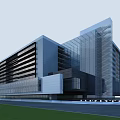 Modern Multi Storey Office Building Exterior With Glass Curtain Wall And Architectural Design
