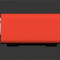 Red Headphone Audio Device With Knobs Buttons And Control Ports