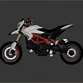Sleek Red and White Motorcycle With Black Seat Sporty Design and Shiny Wheels