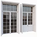 White Casement Window Exterior Design With Grid Glass Panels And Modern Frame Structure