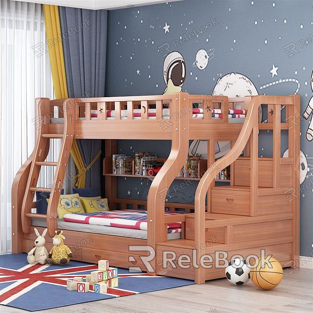 Nordic Children's Double Bed Mother Bed model