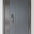 Modern Security Doors With Various Designs Electronic Locks And Metallic Texture 3d model