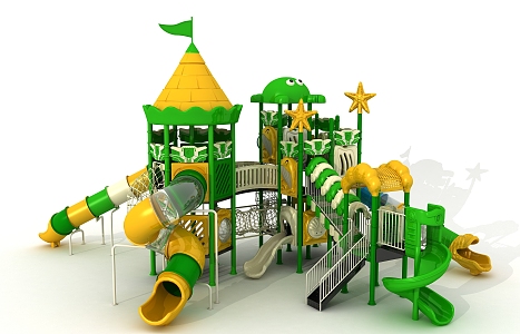 Modern slide play equipment children slide 3d model