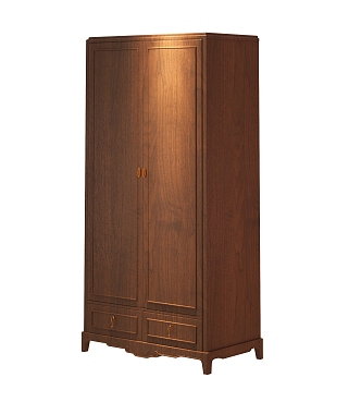 American-style Wardrobe Double-door Wardrobe European-style Wardrobe 3d model