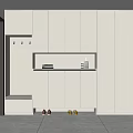 Modern Minimalist Shoe Cabinet With Lighting Open Shelf Bench And Storage Design
