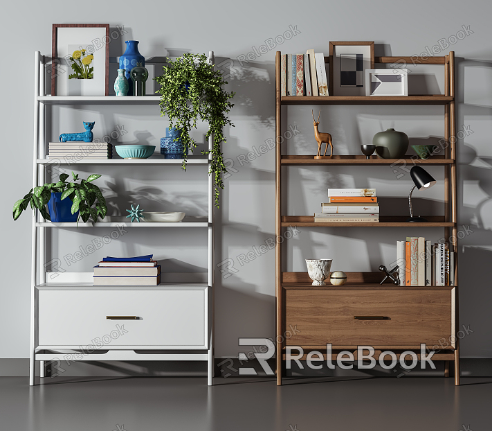 New Chinese Style Bookcase Decoration Bookcase Decoration model