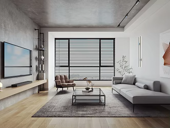 Modern Living Room Simple Living Room 3d model