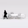 Modern reception desk Reception desk Cashier 3d model