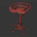 Ergonomic Yellow Office Chair With Perforated Seat And Metal Base Design