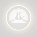 Romantic Silhouette Wall Light With Couple Bridge Design For Home Decor