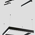 Modern Living Room Chandelier With Sleek Black Metal And Linear Design