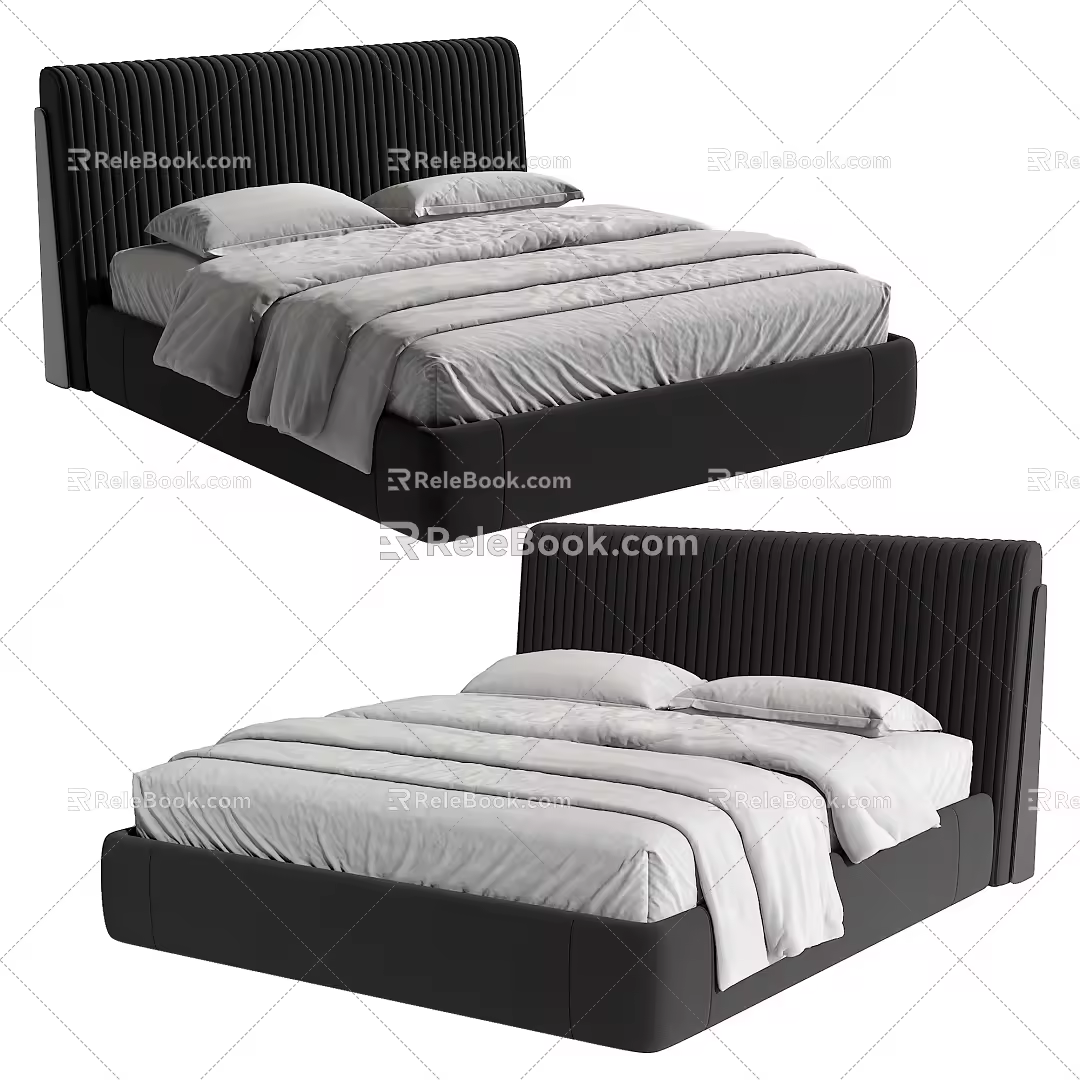 Double bed 3d model