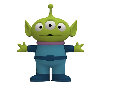 Three-Eagle Toy Story Doll Cartoon Anime Character Toy 3d model