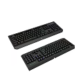 Dual Black Mechanical Keyboards With RGB Backlit Full Size Layout And Ergonomic Design