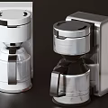 Modern Daily Appliances White And Silver Coffee Makers With Sleek Design