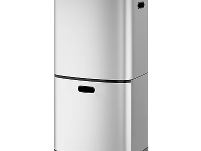 Modern Silver Stainless Steel Double Door Refrigerator Freezer with Sleek Design for Kitchen 3d model