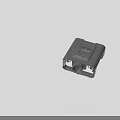 3D Model of Square Mechanical Housing With Central Groove And Circular Component