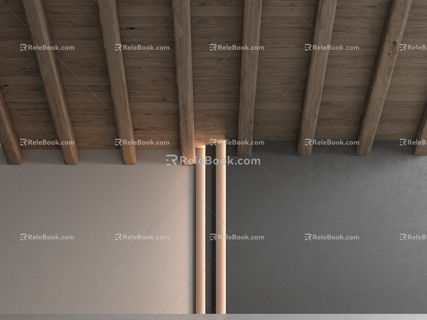 wooden beam ceiling model