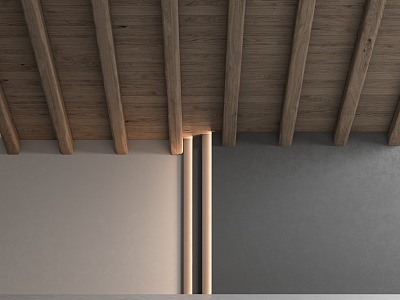 wooden beam ceiling model