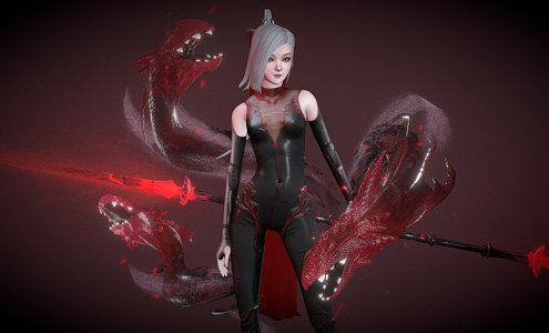 Red Moon's Daughter Hilia 3d model