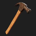 Classic Claw Hammer Weapon With Metal Head Curved Claw And Wooden Handle