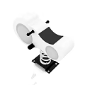 White Building Blocks With Circular Parts Black Base And Spring Structure