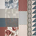 Decorative Components With Floral Geometric And Textured Patterns For Interior Design 3d model