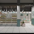 Modern Department Store Kids Section with Clothing Racks Teddy Bears and Display Tables Plants