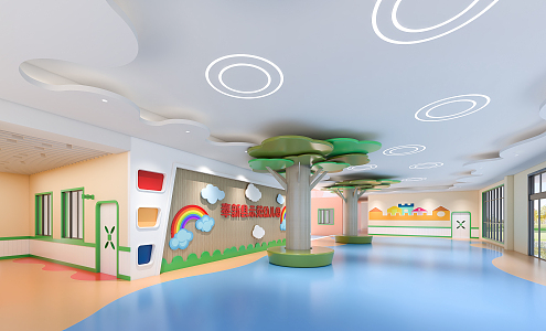 Modern Kindergarten Hall 3d model