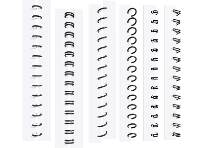 Various Decorative Design Elements With Curved Straight And Circular Line Patterns 3d model