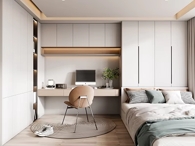 Modern Tatami Bedroom 3d model