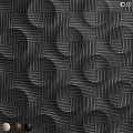 Modern Wooden Wall With Wavy Striped Pattern Design For Interior Decoration 3d model