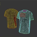 Stylish Cotton T Shirts for Daily Use with Striped Pattern and Solid Color Design