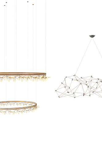 Modern chandelier combination 3d model