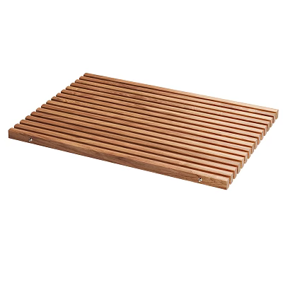 Natural Wood And Stone Slatted Tray Design For Kitchen Countertop Accessory 3d model