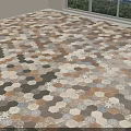 Geometric Hexagonal Floor Tiles With Diverse Color Patterns For Modern Interior