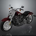 Red Cruiser Motorcycle With Black Seat Chrome Details Shiny Wheels And Modern Design