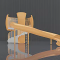 Modern Playground Equipment With Curved Slide And Spiral Staircase Structure
