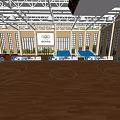 Indoor Sports Hall With Wooden Floor Basketball Volleyball Courts And Table Tennis Tables
